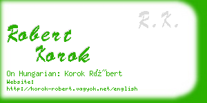 robert korok business card